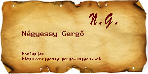 Négyessy Gergő névjegykártya