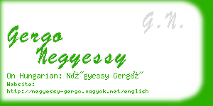 gergo negyessy business card